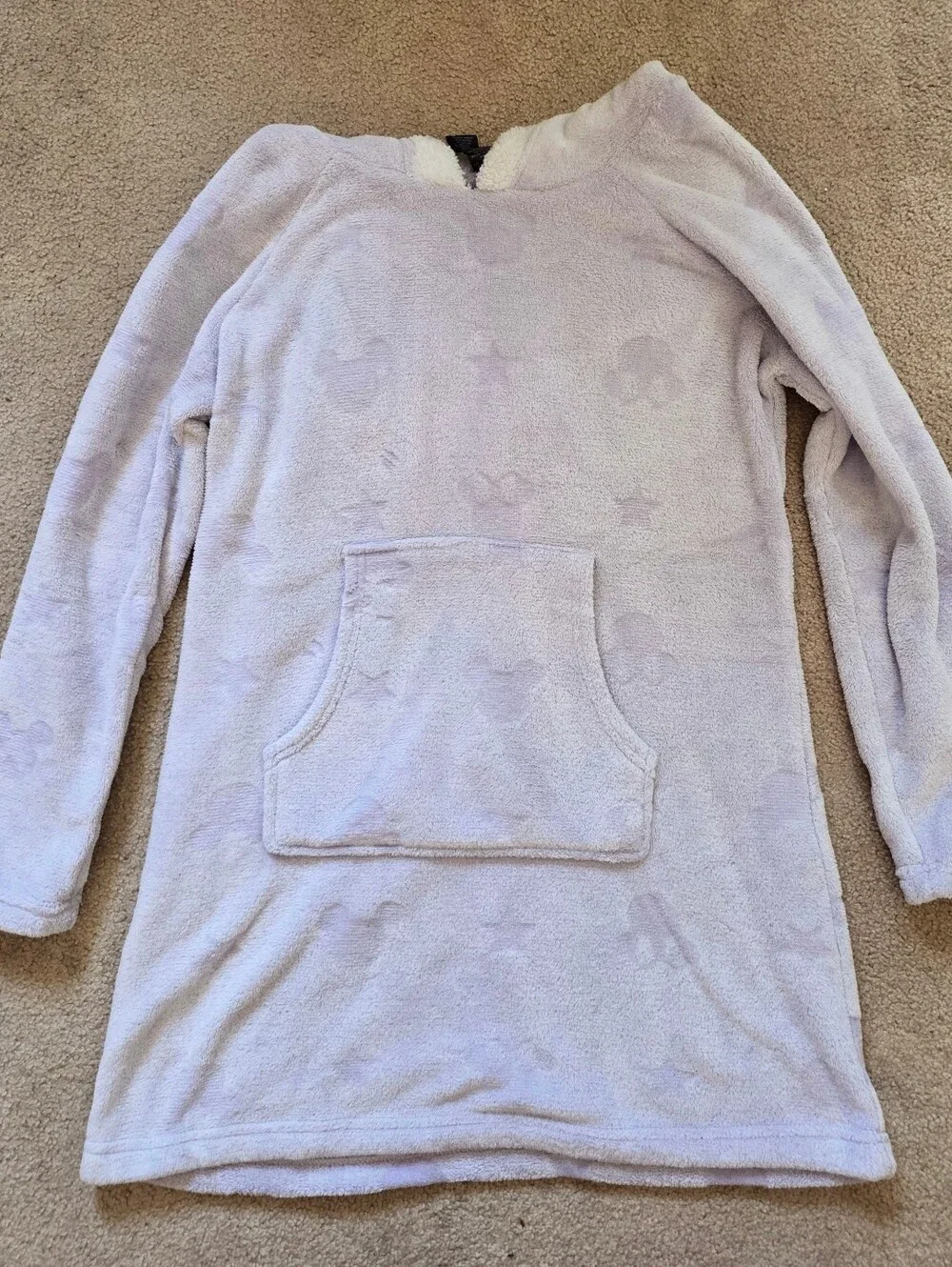 Official Disney: Lavender Plush Fleece Mickey Mouse Hooded Tunic Loungewear